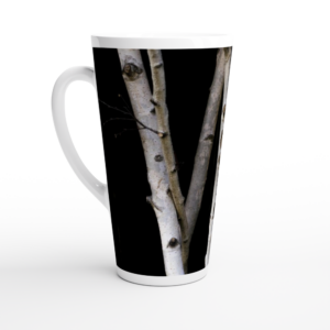 Birch White Latte 17oz Ceramic Mug